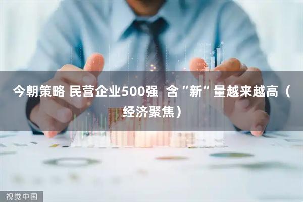 今朝策略 民营企业500强  含“新”量越来越高（经济聚焦）