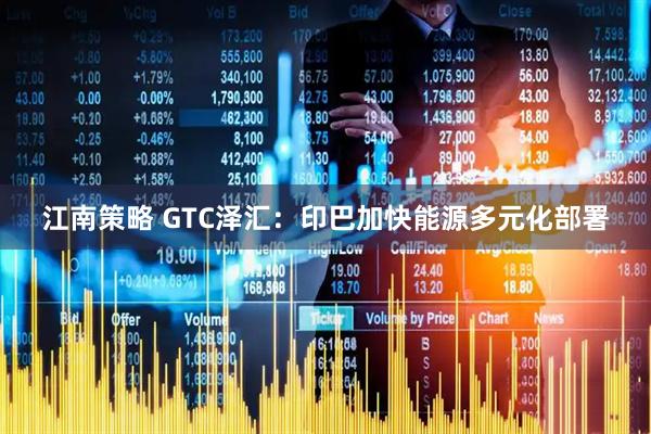 江南策略 GTC泽汇：印巴加快能源多元化部署